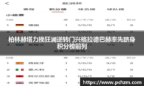 柏林赫塔力挽狂澜逆转门兴格拉德巴赫率先跻身积分榜前列