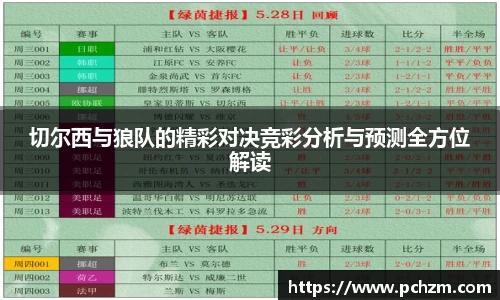 切尔西与狼队的精彩对决竞彩分析与预测全方位解读